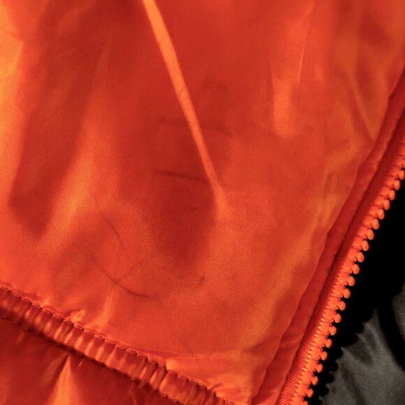 NIKE Youth Reversible Puffer Vest & Jacket Combo Lot Orange Blue Plaid w/ Skull - Picture 14 of 16